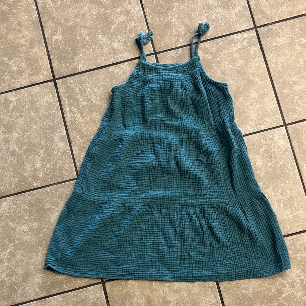 Cat & Jack Teal Textured Kids Dress